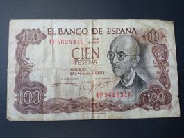 Spanien 100 Peseten Banknote von 1970 - Sammlerstück!