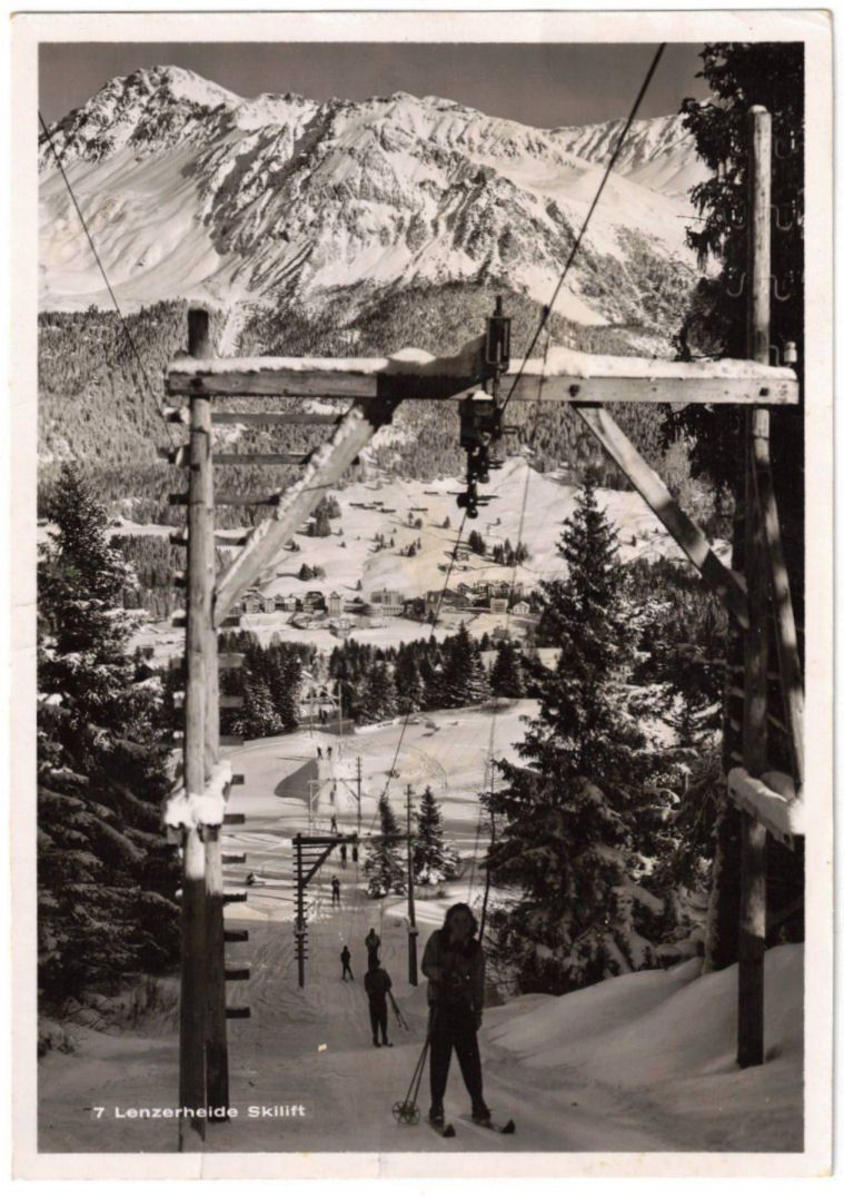 Cartoline postali: Lenzerheide - Skilift – Usato da Binningen venduto da Mountainrider