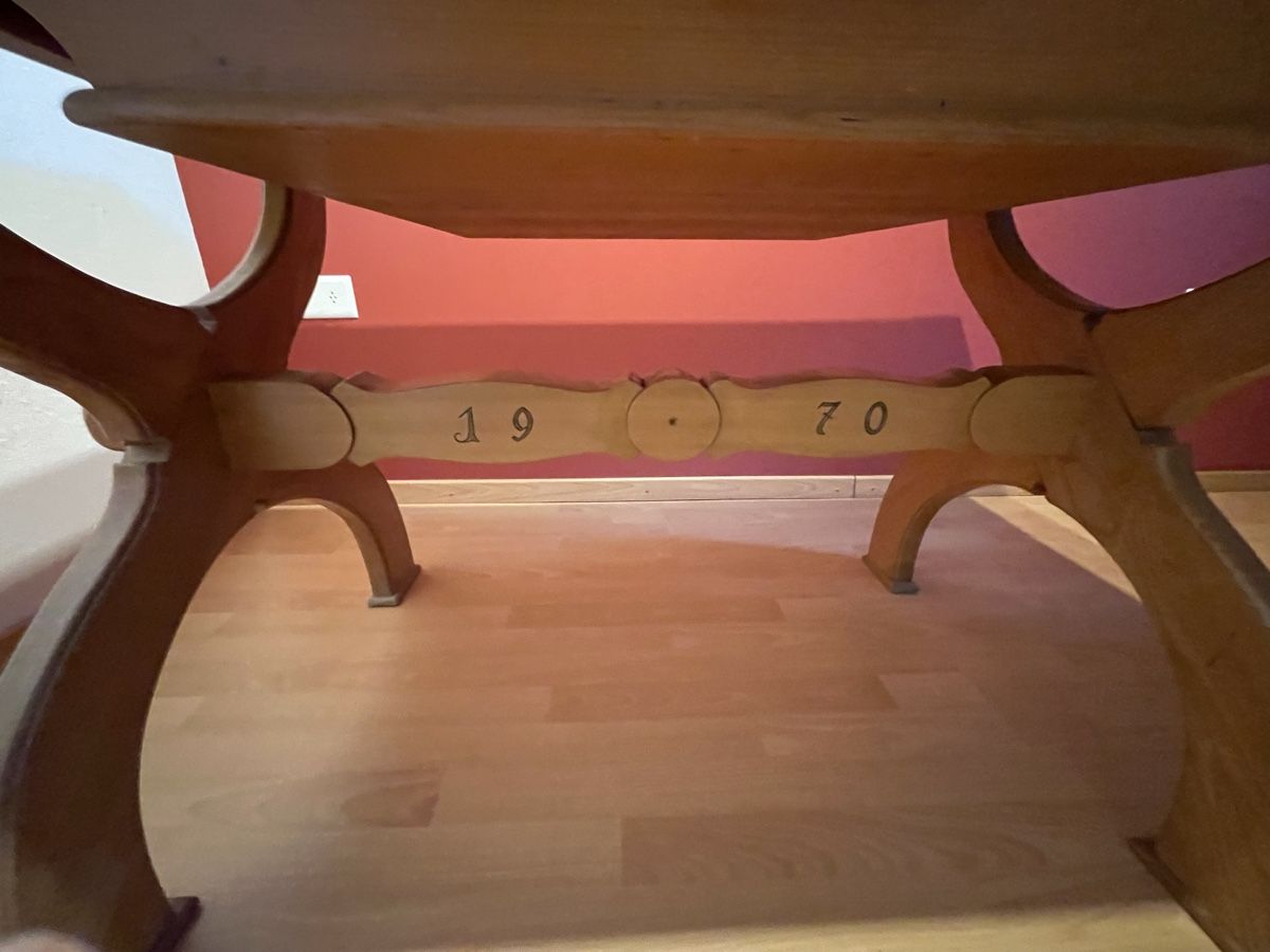 Tavoli: Bauern, Gasthoftisch mit Intarsien – Usato da Eiken venduto da garanoiri 3