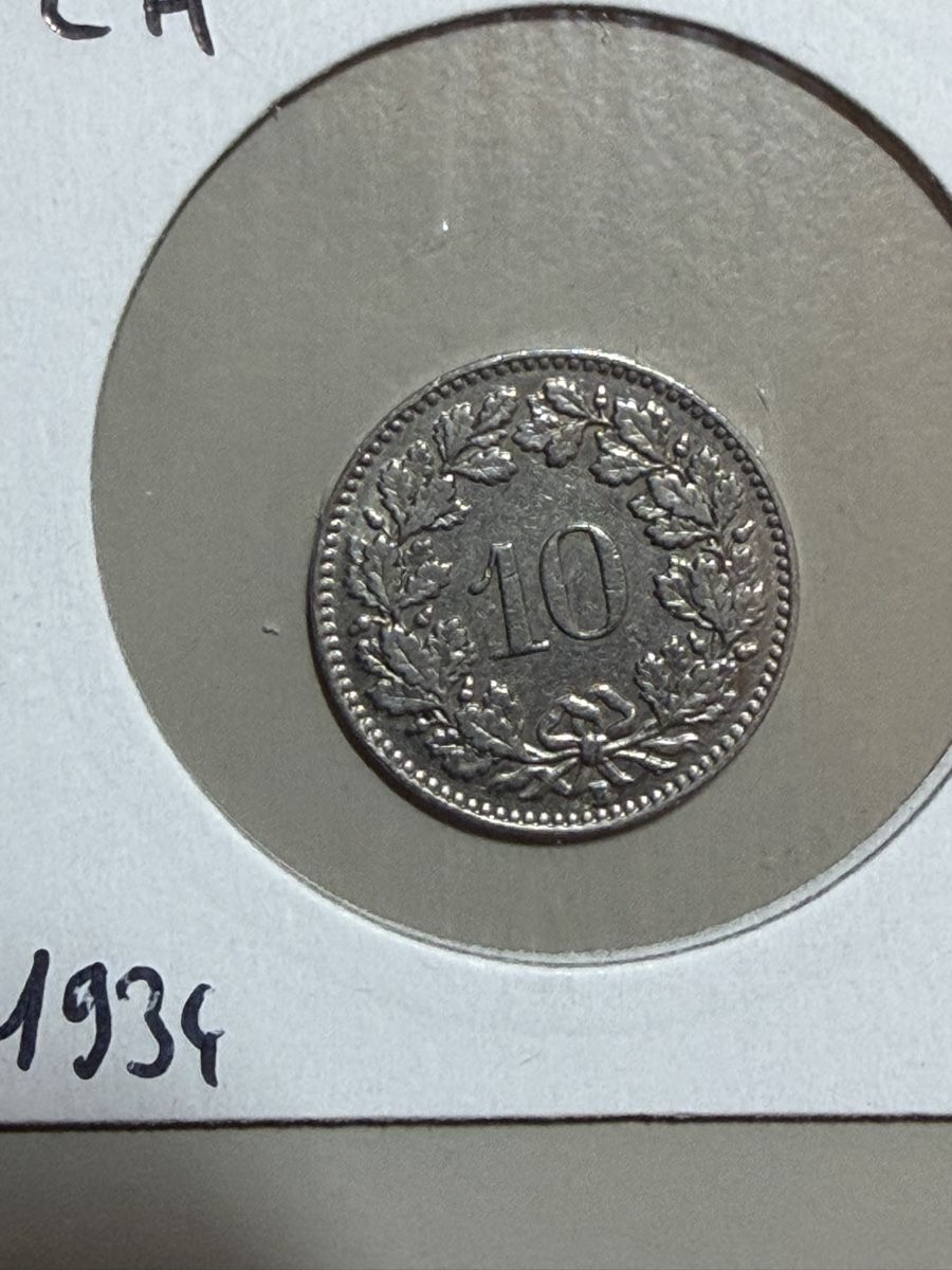 Toutes les monnaies: CHF 0.10 - 1934 – D'occasion à Payerne par Mike1682