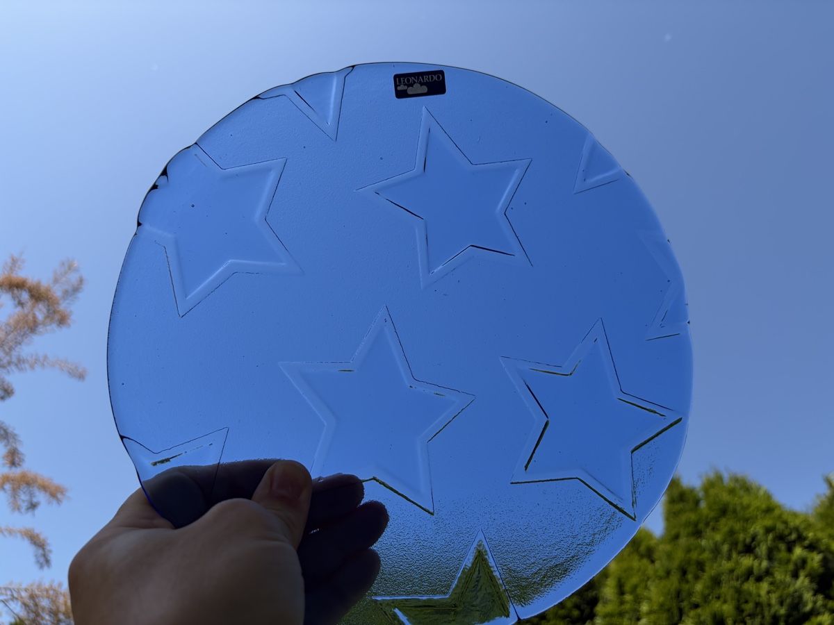 Bicchieri: Glasteller LEONARDO blau D=27cm Sternenmuster – Nuovo (secondo la descrizione) da Altenrhein venduto da Docdoc