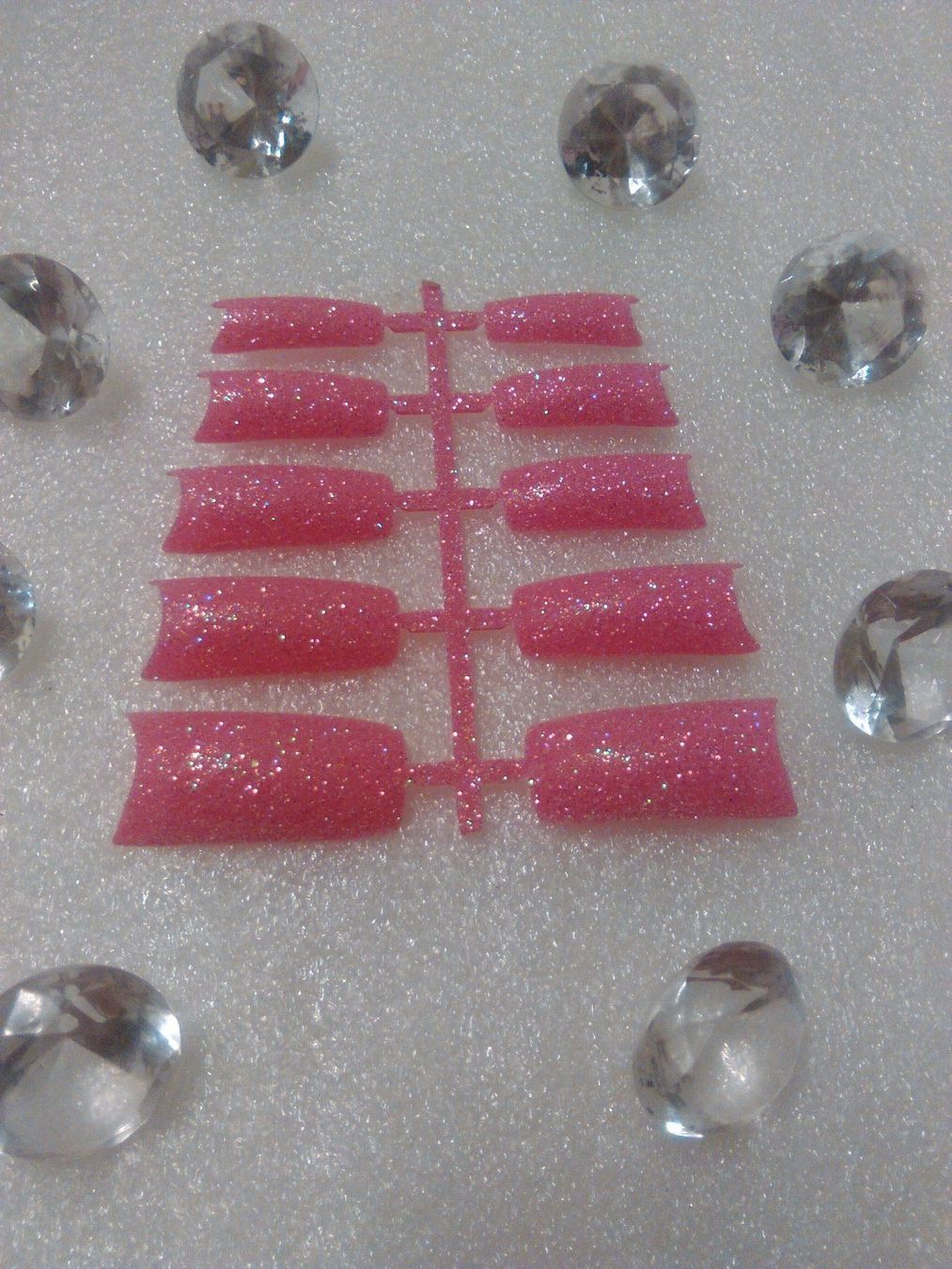 Unghie finte: künstlich fingerNägel, roserot ,glitzer – Nuovo (secondo la descrizione) da Basel venduto da bijoutrie_4 6