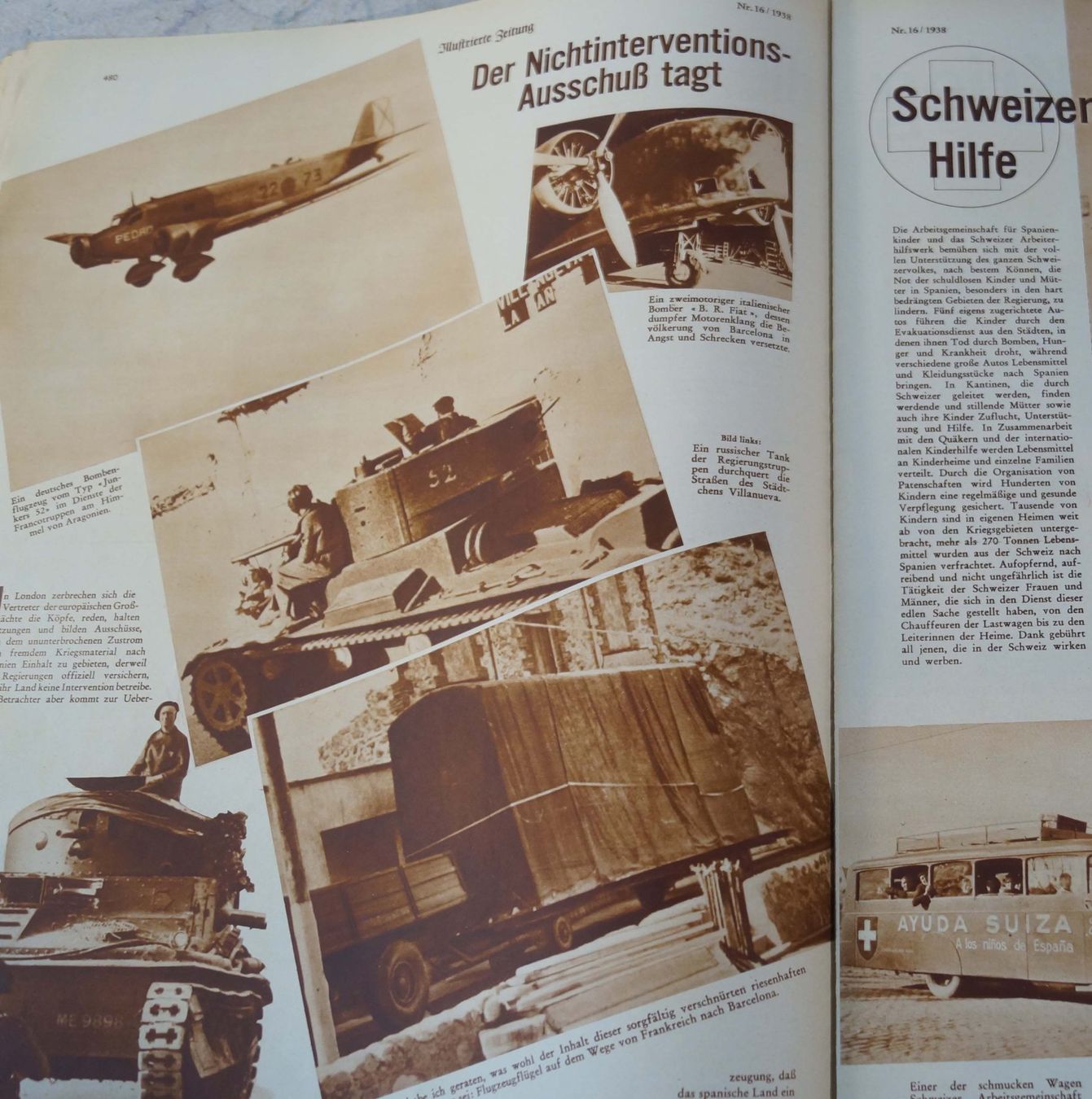 Zeitschriften & Magazine: Schweizer Illustrierte  1938 Spanien  Bürgerkrieg – Gebraucht aus Härkingen von sammelbecken 5