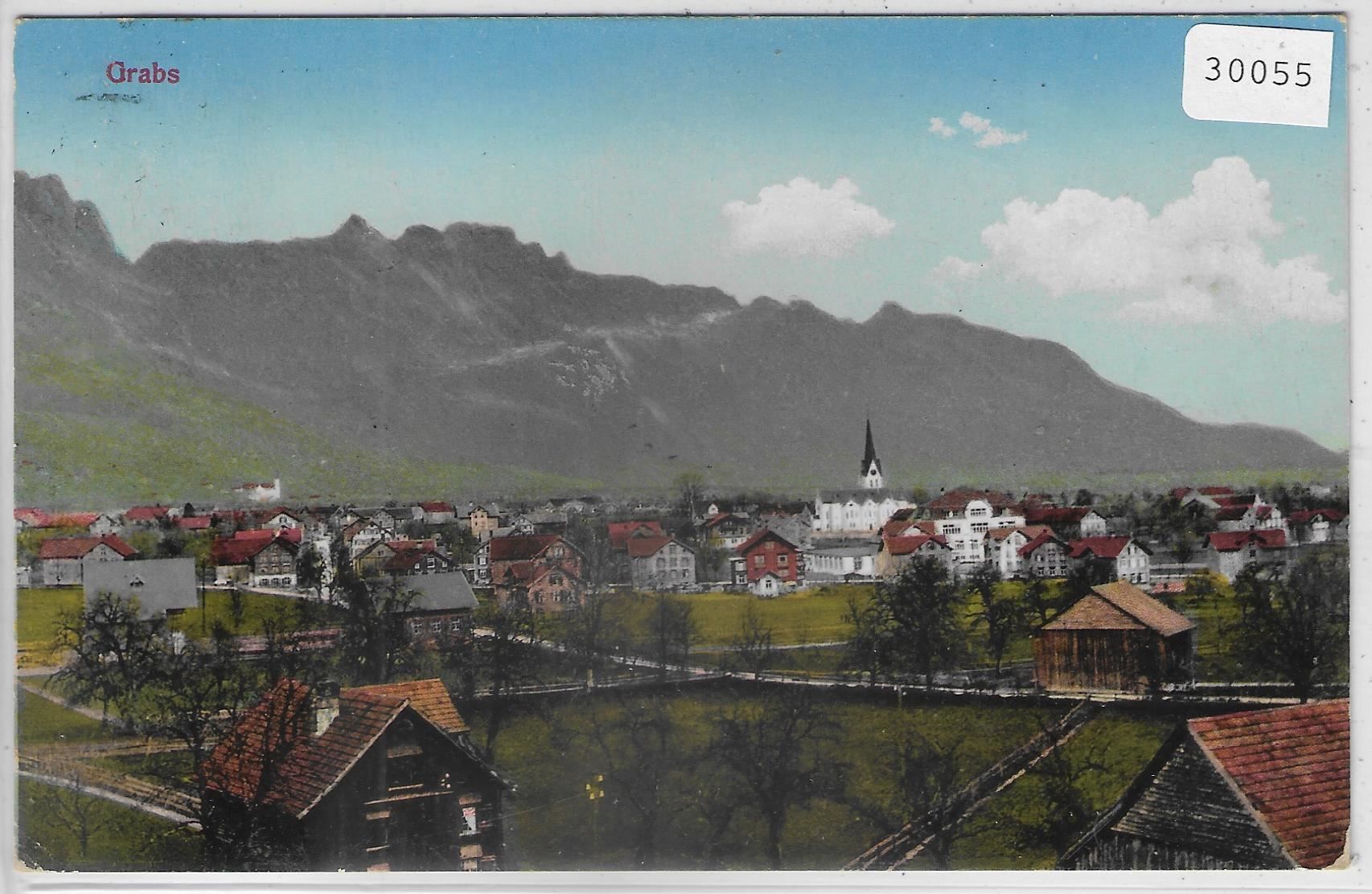 Cartoline postali: Grabs - Generalansicht - Litho – Usato da Ettingen venduto da Kartenplanet