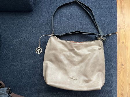 Damen Handtasche beige / schwarz