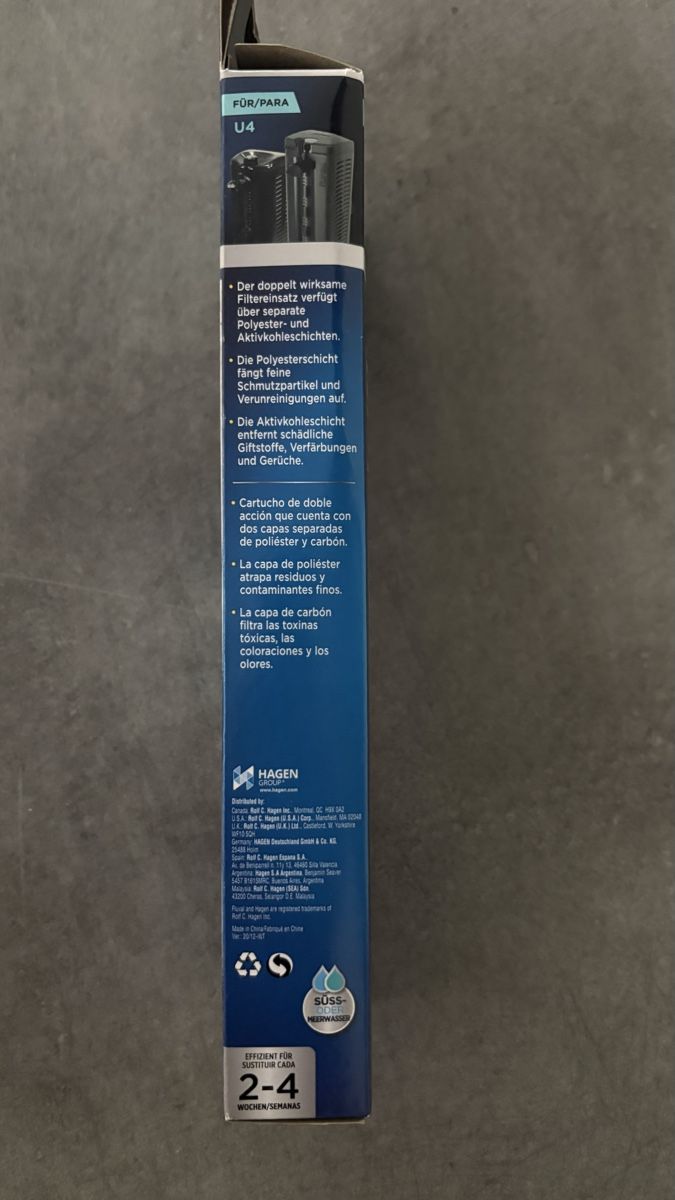 Fluval Filtri: Filterkartuschen Fluval Poly-Carb U4 2 Stück neu – Nuovo e nell'imballaggio originale da Niederrohrdorf venduto da Aldi01 1