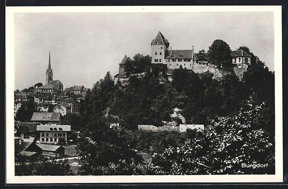 Cartoline postali: AK Burgdorf, Ortspartie mit Kirche – Usato da Berlin venduto da bartko-reher