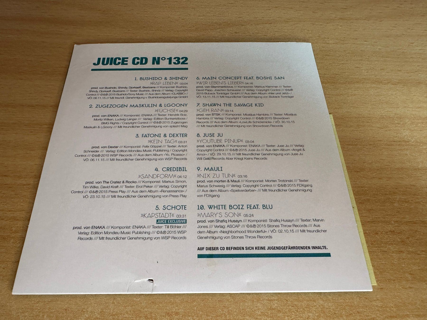 CD: Various – Juice CD No. 132 – Usato da Rikon im Tösstal venduto da Alpenmutz 1
