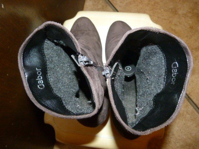 Gabor Scarpe da donna: Stiefeletten von Gabor, Gr. 6, grau Velours – Usato da Nunningen venduto da Fashion-Ave51 5