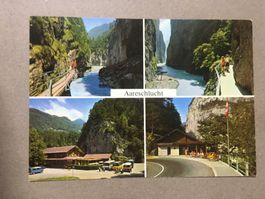 Meiringen Aareschlucht mehrbildrig mit Postauto
