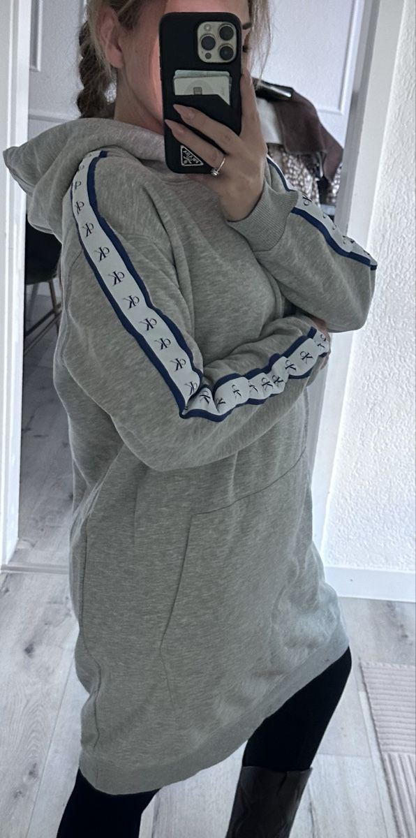 Calvin Klein Maglioni & Felpe: Calvin Klein Kapuzenpullover Kleid Grau Damen Gr. L – Nuovo (secondo la descrizione) da Frick venduto da Soleil4658 2