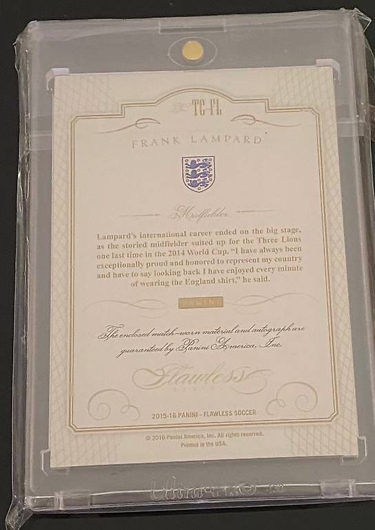 Carte collezionabili: Lampard Flawless Panini – Usato da Zürich venduto da Dpenner 1