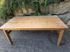 Gartentisch und Gartenbank Sonnholz ThermoKiefer