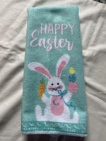 Cute Easter Bunny Towel "Happy Easter" New!