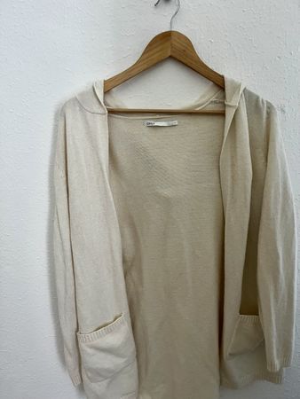 Only Cardigan mit Kapuze, Creme, Neuwertig. Gr. M