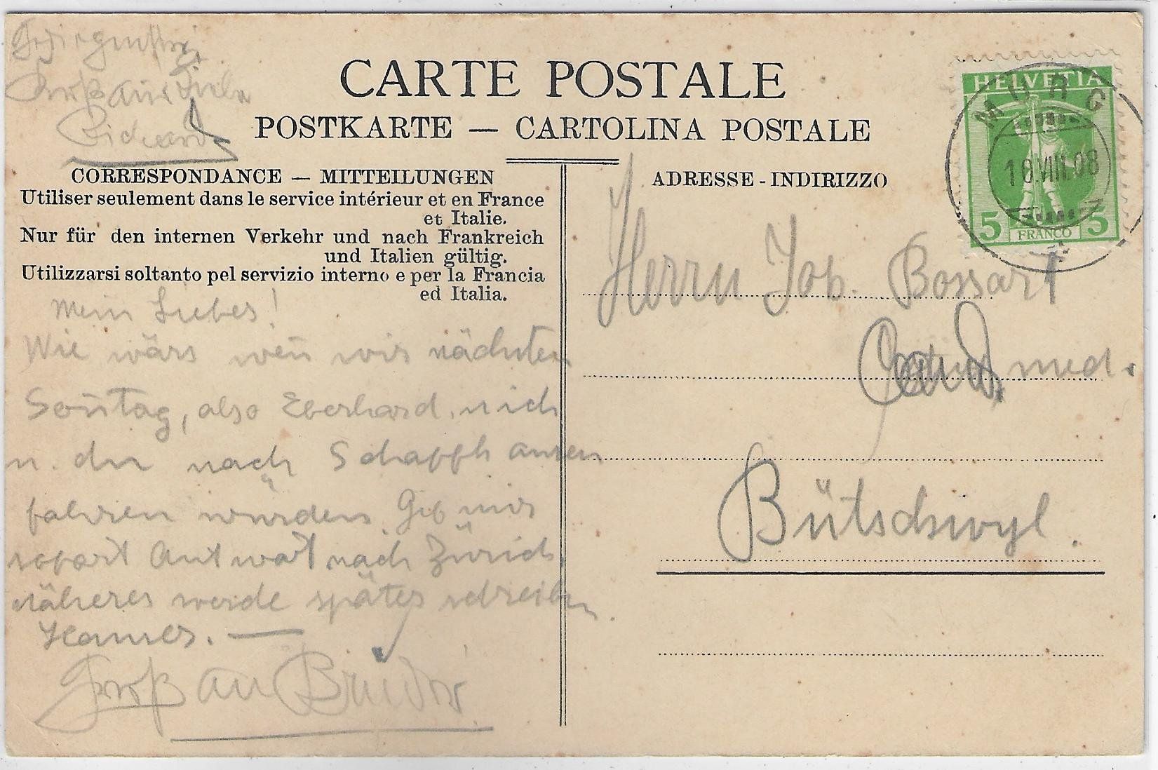 Cartoline postali: Murg am Wallensee - Bahnhofquartier - coloriert – Usato da Ettingen venduto da Kartenplanet 1