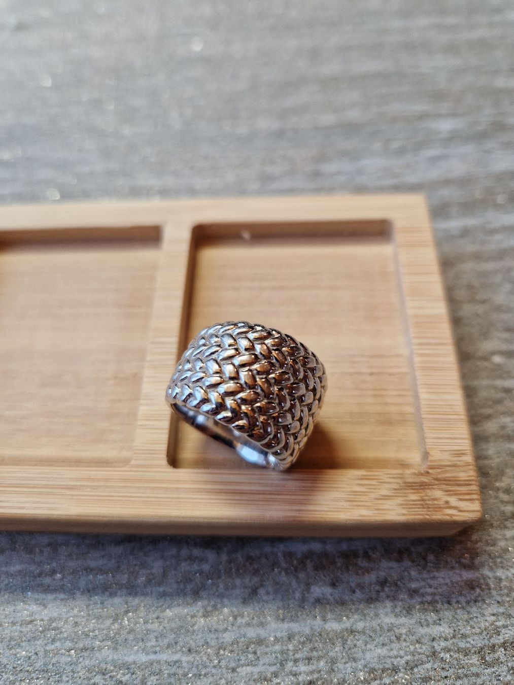 Pierre Lang Anelli: Ring rhodiniert Strickmuster Pierre Lang – Usato da Lichtensteig venduto da Cocabana_16