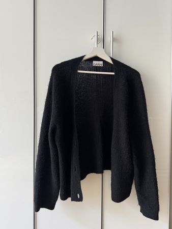 Ganni Cardigan, Schwarz, Wollmischung, Grösse M