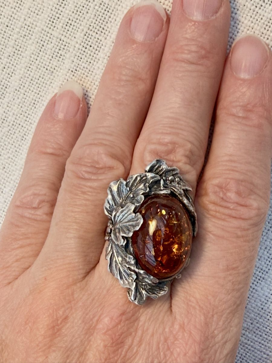 Bagues: Anello argento e ambra vintage  – D'occasion à Sion par marca75 5