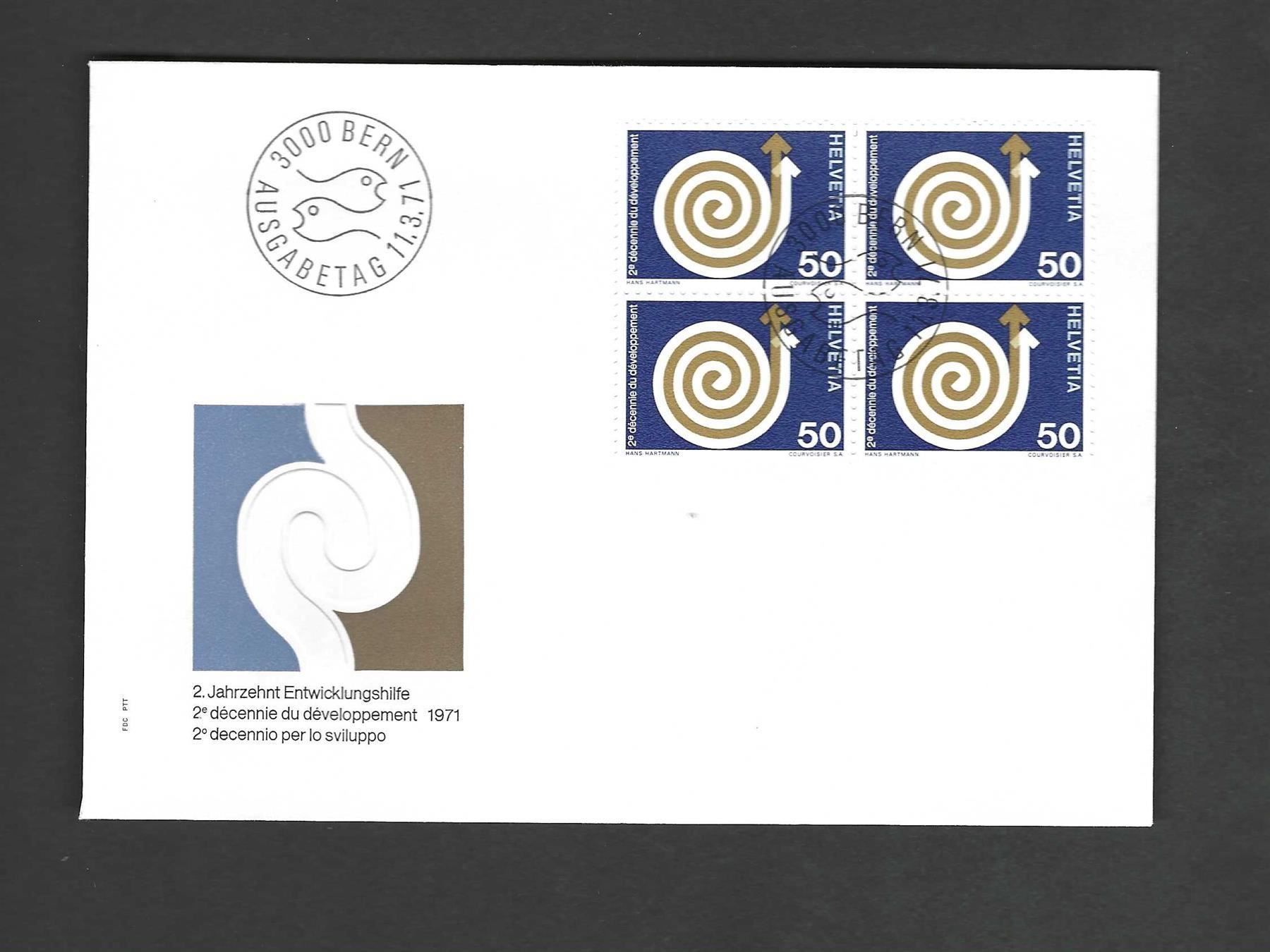Tutti i francobolli: CH FDC Viereblock 1971 – Nuovo e nell'imballaggio originale da Koblenz venduto da Markenhimmel
