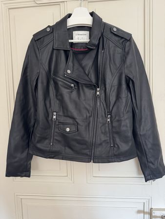 Damen Jacke Street One Kunstleder schwarz Grösse 40