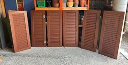Fensterläden Aluminium, 6 Stück, Lamellen, 