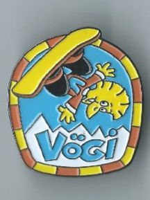 Placchette & Badge: Cooler Vögi Pin / Vögi mit Snowboard – Usato da Zürich venduto da t24_de