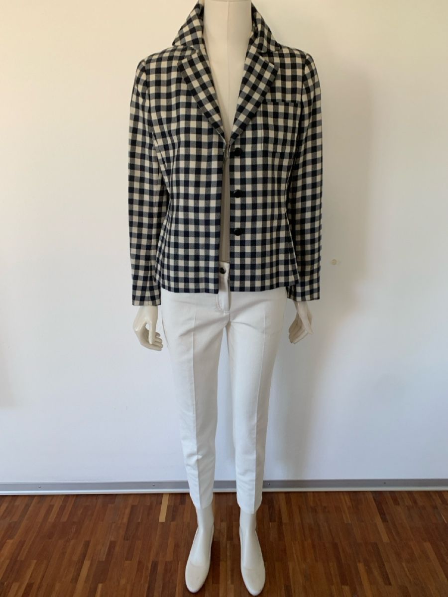 Akris Giacche: AKRIS: Exklusiver karierter Kaschmir-Blazer, 38 – Nuovo (secondo la descrizione) da Luzern venduto da designluzern 1