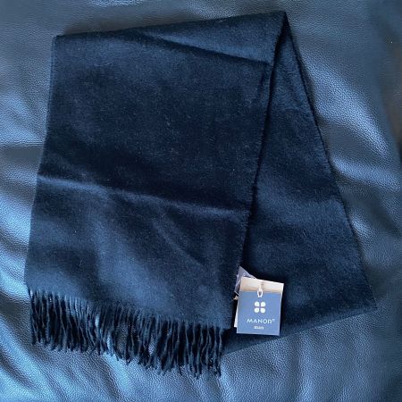 Schal 100% Kaschmir schwarz, NEU