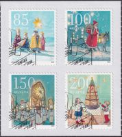 2021, Nr.1841-1844 (Weihnachten) mit Ersttags-Eck-Stempel.