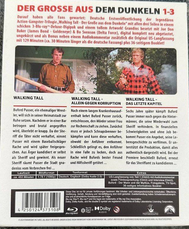 Tutti i DVDs: Walking Tall - Die Trilogie - Blu-ray Disc – Usato da Beringen venduto da Mantafisch1 1