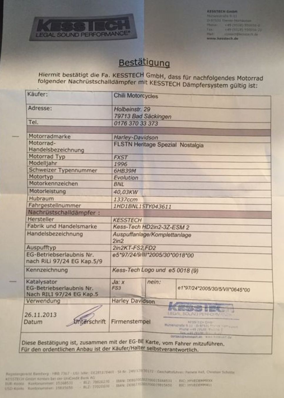 Harley-Davidson Auspuffanlagen: Système d'échappement Kesstech à commutation manuelle. – Gebraucht aus Biel/Bienne von Sangreracing3 9