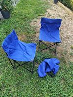 2x Klappbare Campingstühle Blau inkl. Tragetasche
