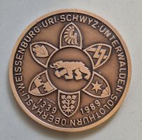 Münze Medaille Token Bronze? Bär Wappen  1339-1989 Laupen