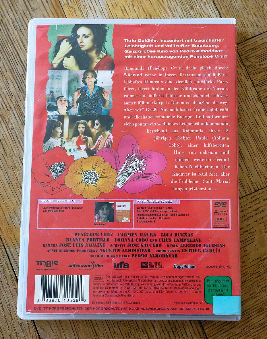 Tutti i DVDs: DVD Volver von Almodovar deutsch und spanisch – Nuovo (secondo la descrizione) da Bern venduto da Maccalvin 3