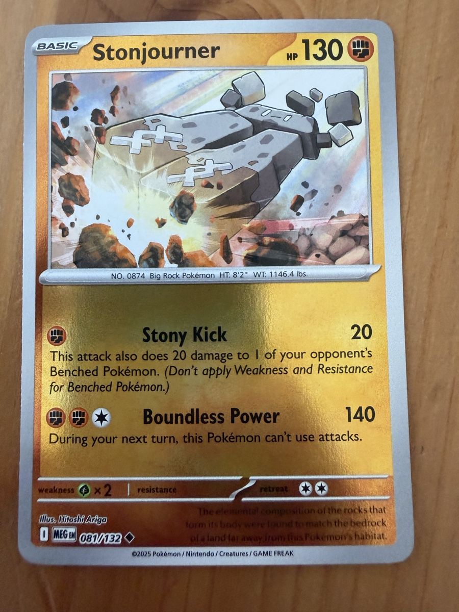 Pokémon Sammelbilder & Trading cards: Stonjourner (MEG081) – Neu (gemäss Beschreibung) aus Vevey von Matx