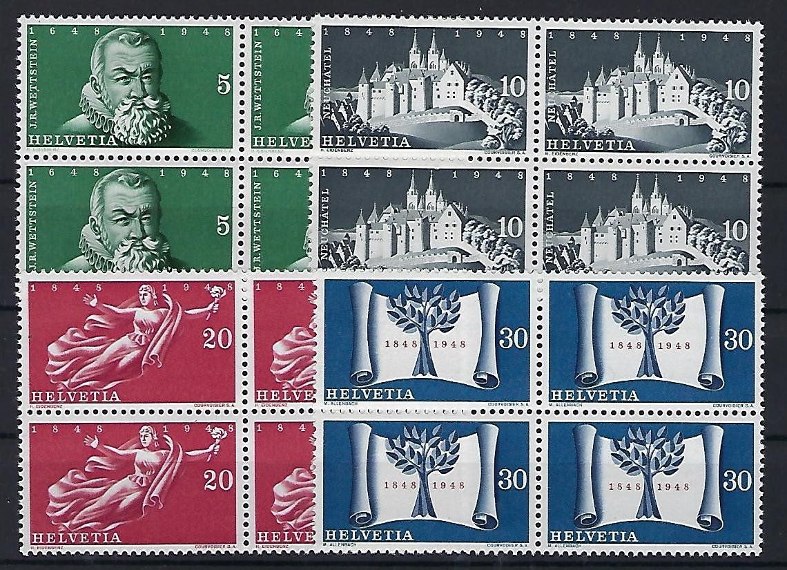 Tutti i francobolli: Werbemarken 1948 Viererblocks postfrisch  14634 – Usato da Lunden venduto da Animus999
