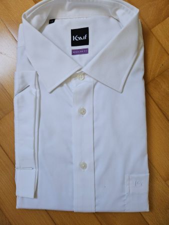 Herrenhemd von  Kauf weiss Regular Fit Grösse 45 100% Cotton