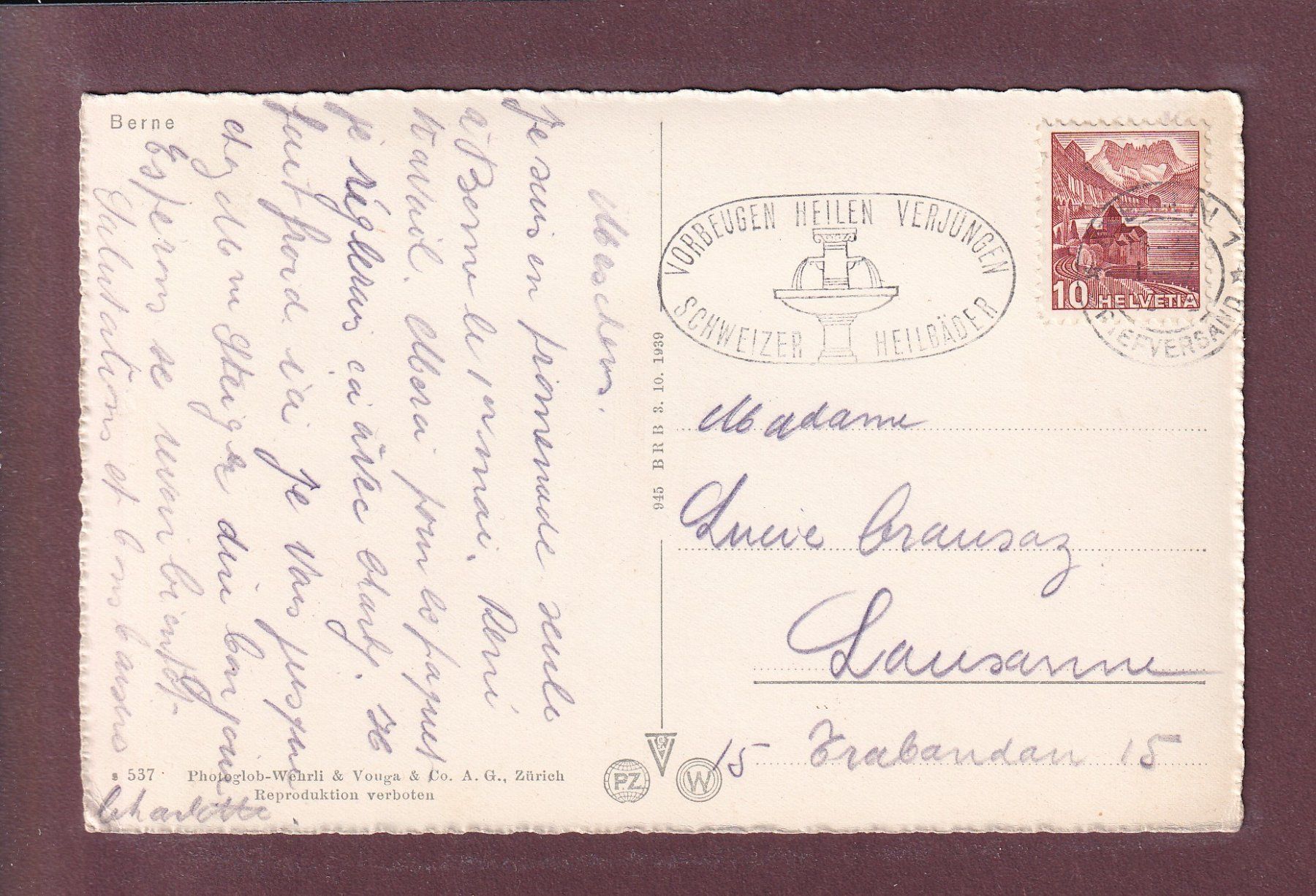 Cartoline postali: BERN - Alpines Museum Postmuseum – Usato da Pully venduto da nicecards 1