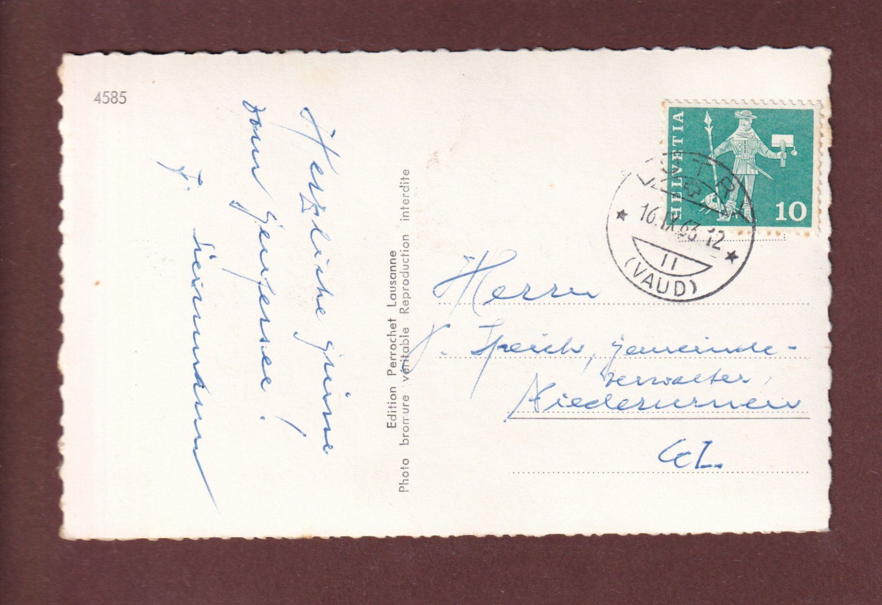 Ansichtskarten: LUTRY - 7 images - 1963 – Gebraucht aus Pully von nicecards-shop 1