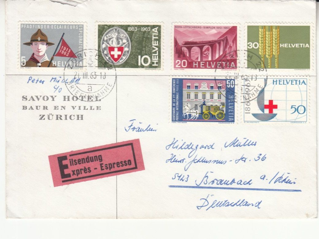 Tutti i francobolli: SBK 395 - 400 FDC gelaufen – Usato da Bürglen TG venduto da StampGraf