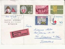SBK 395 - 400 FDC gelaufen