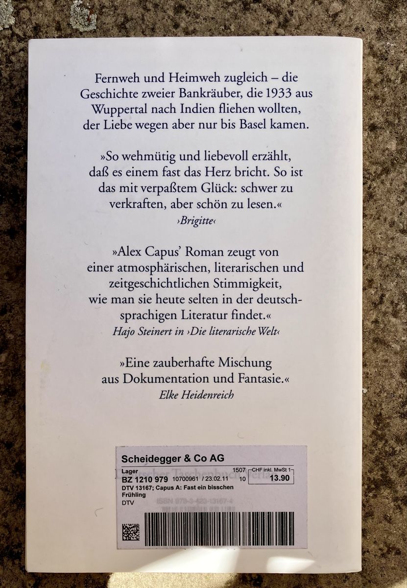 Bücher: Alex Capus: Fast ein bisschen Frühling – Neu (gemäss Beschreibung) aus Buchs AG von Allerleis 1