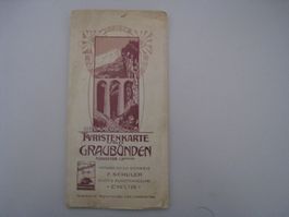 H. Kümmery's Touristenkarte von Graubünden, ca. 1920