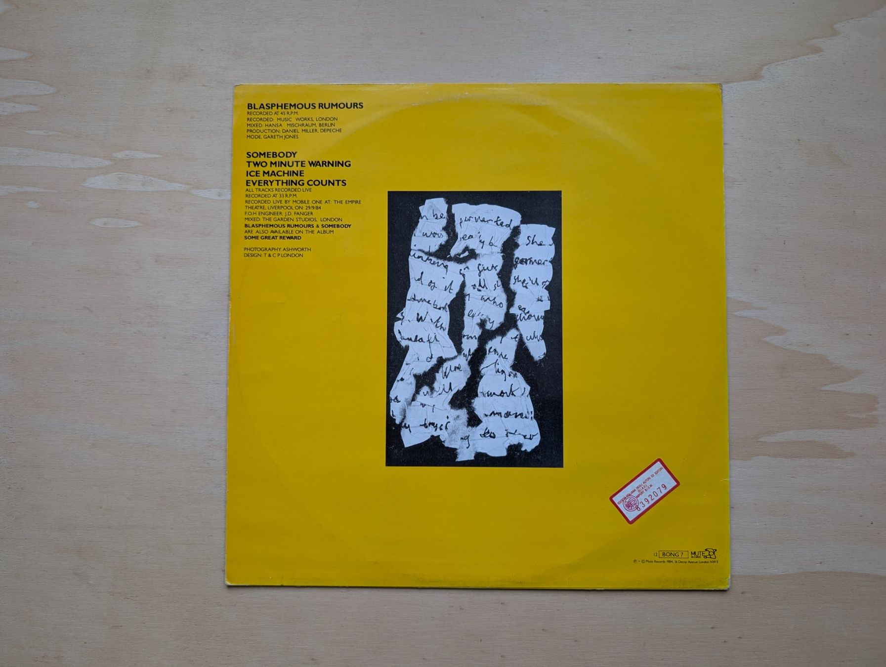 Dischi in vinile: Depeche Mode – Blasphemous Rumours  UK 84 – Usato da Ebikon venduto da kisuM 1