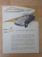 Citroen DS 19 ID 19 - Prospekt Frankreich 9.56 - J004