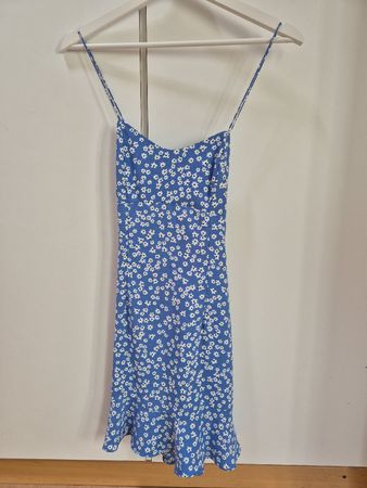 Zara blue floral dress size XS