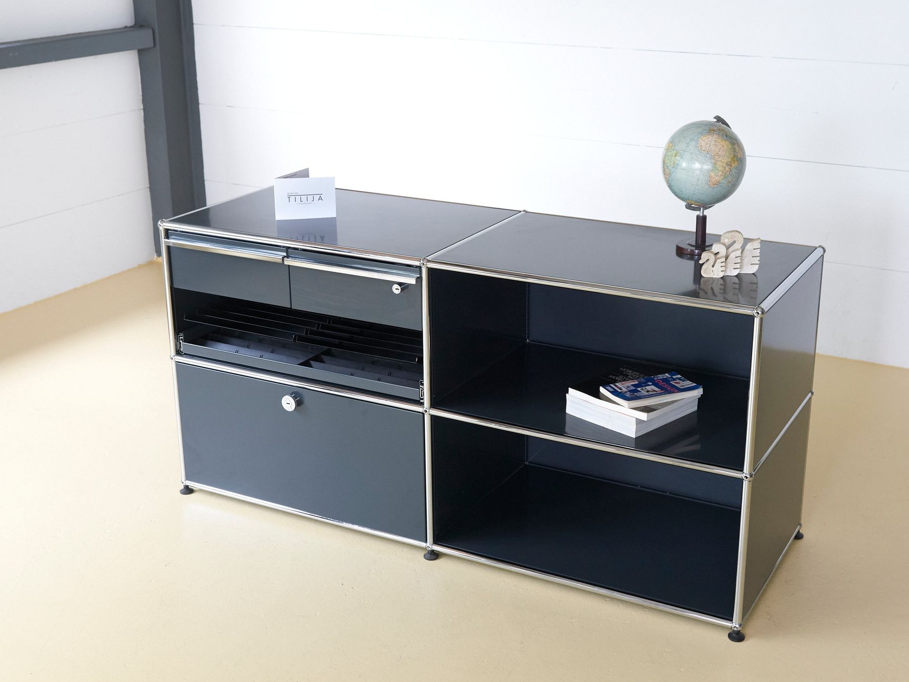 USM Commodes: USM Haller Druckermöbel | Anthrazitgrau | Neuwertig – D'occasion à Meinisberg par atelier_TILIJA 1