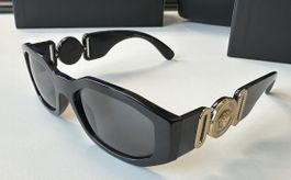 Versace Sonnenbrille VE 4361, schwarz mit gold am Rand, topp
