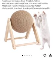 Kratzkugel Katzen Massivholz Kratzbrett Grösse M
